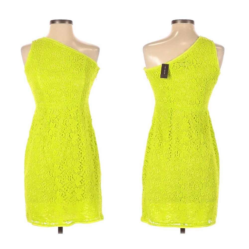 NWT The Limited Neon Eyelet One Shoulder Dress